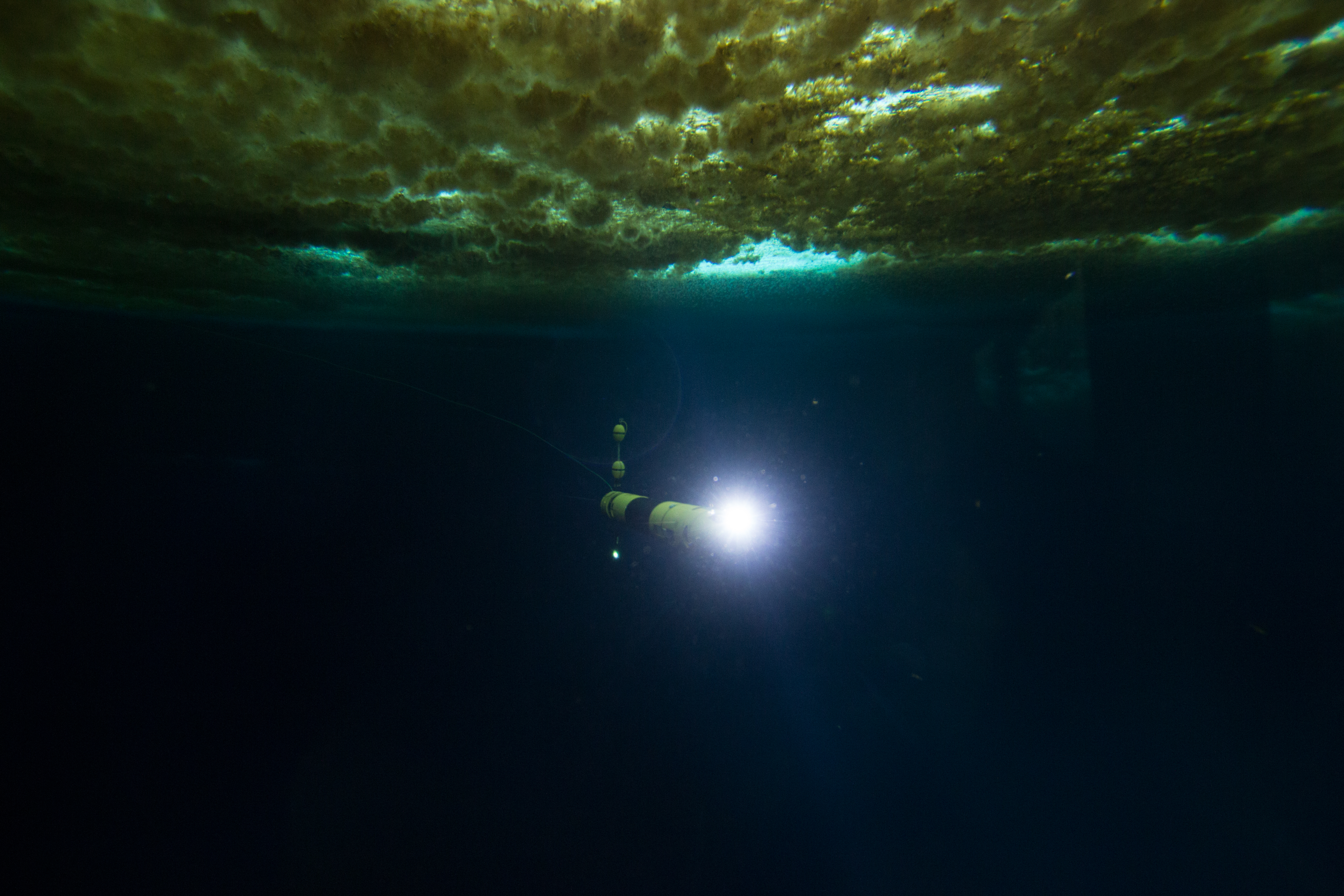 Icefin light on underwater